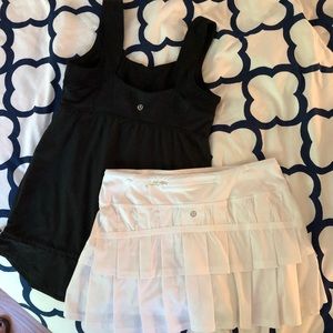 Lululemon tank with tennis/running skirt